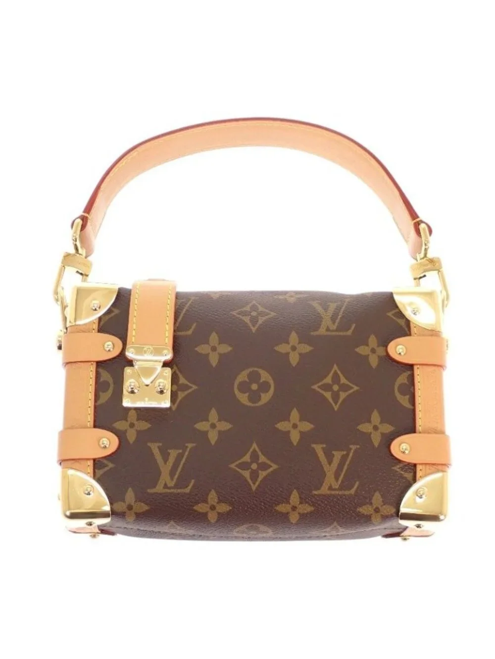 Louis Vuitton Side Trunk PM Shoulder Bag 2-Way Monogram Brown